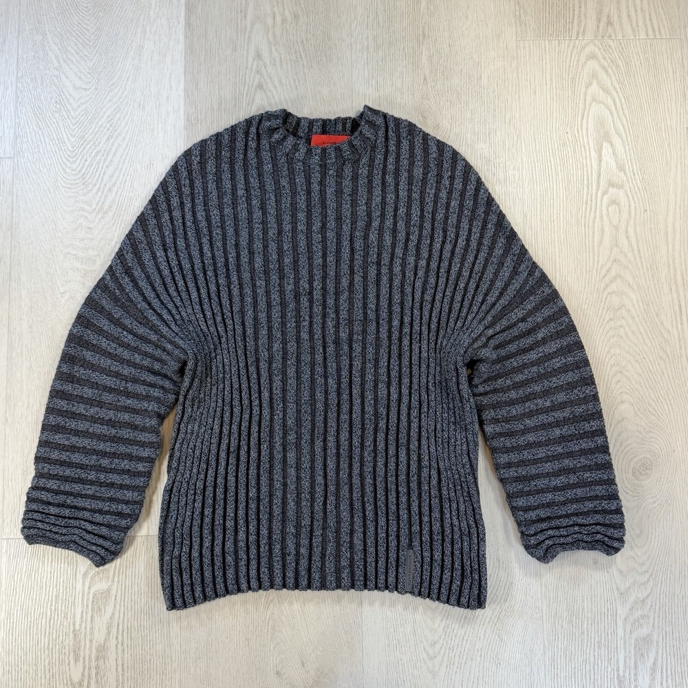 ECKHAUS LATTA Carbon Knit Sweater S Gray Merino Wool Unisex